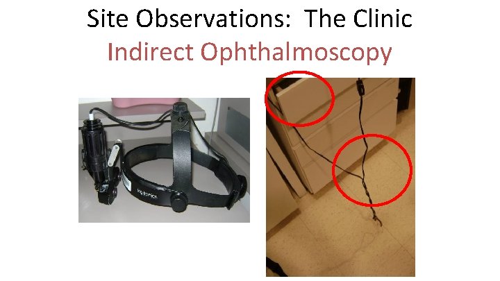 Site Observations: The Clinic Indirect Ophthalmoscopy 
