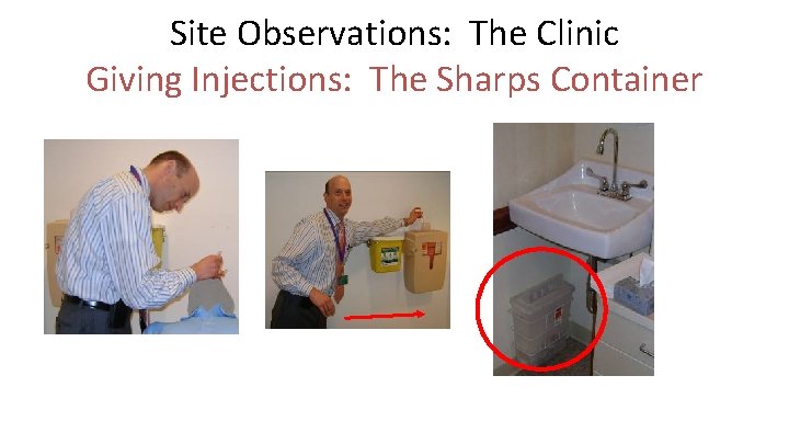 Site Observations: The Clinic Giving Injections: The Sharps Container 