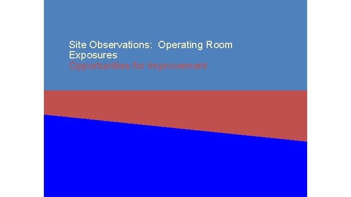 Site Observations: Operating Room Exposures Opportunities for Improvement 