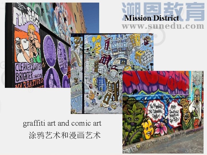 Mission District graffiti art and comic art 涂鸦艺术和漫画艺术 