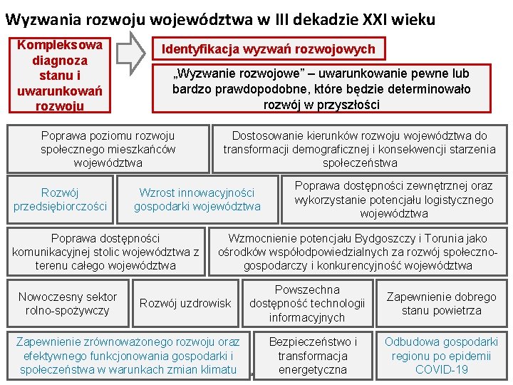 Wyzwania rozwoju województwa w III dekadzie XXI wieku Kompleksowa diagnoza stanu i uwarunkowań rozwoju