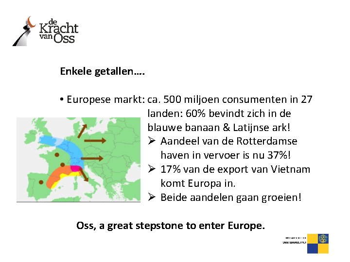 Enkele getallen…. • Europese markt: ca. 500 miljoen consumenten in 27 landen: 60% bevindt