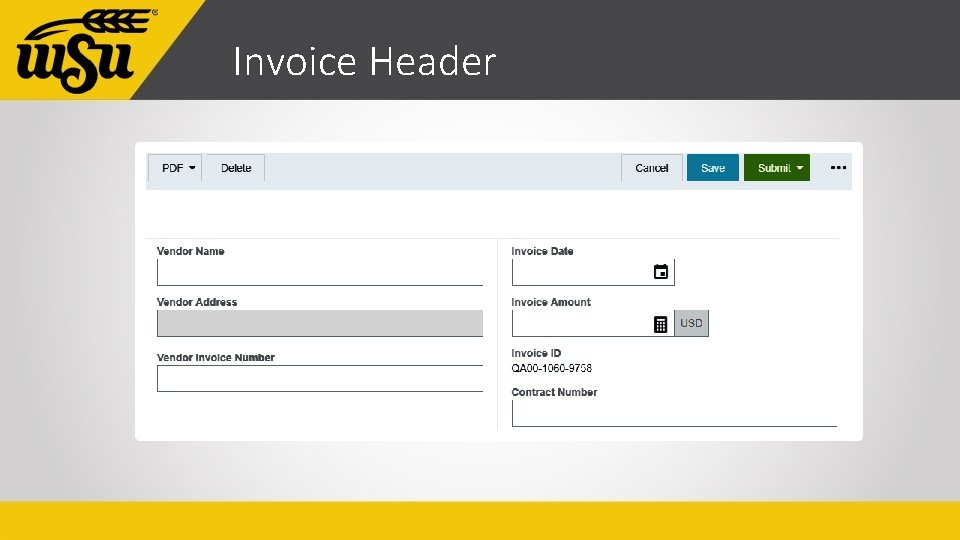 Invoice Header 