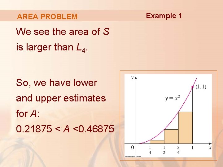 AREA PROBLEM We see the area of S is larger than L 4. So,