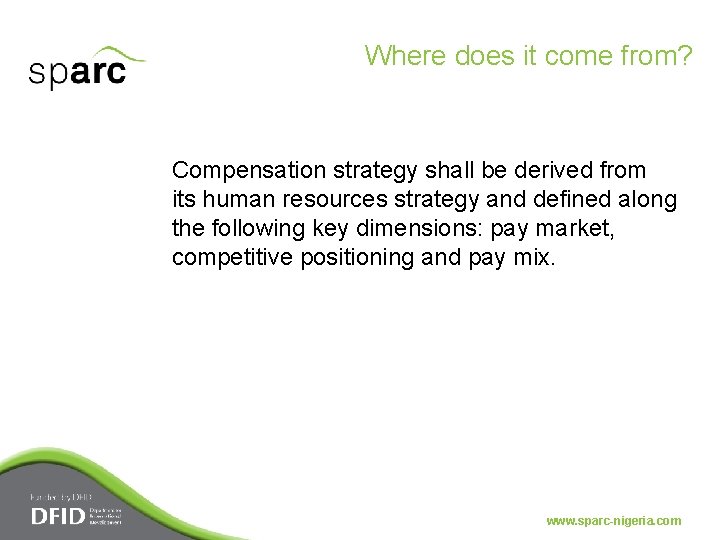 Where does it come from? Compensation strategy shall be derived from its human resources