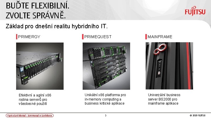 BUĎTE FLEXIBILNÍ. ZVOLTE SPRÁVNĚ. Základ pro dnešní realitu hybridního IT. PRIMERGY PRIMEQUEST MAINFRAME Efektivní