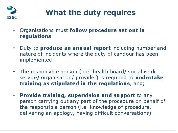 What the duty requires MAIN HEADER • Organisations must. GOES follow. HERE procedure set What the duty requires MAIN HEADER • Organisations must. GOES follow. HERE procedure set