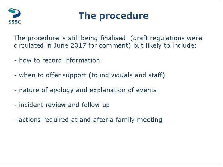 The procedure HEADER GOES HERE (draft regulations were The MAIN procedure is still being The procedure HEADER GOES HERE (draft regulations were The MAIN procedure is still being