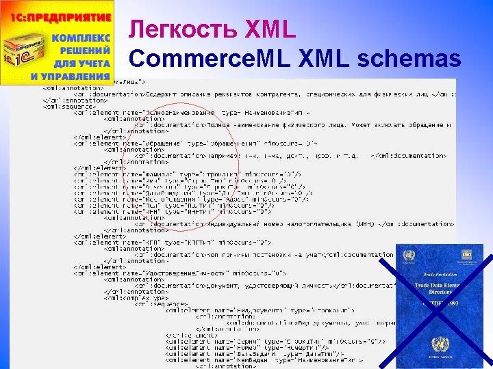 Легкость XML Commerce. ML XML schemas 42 