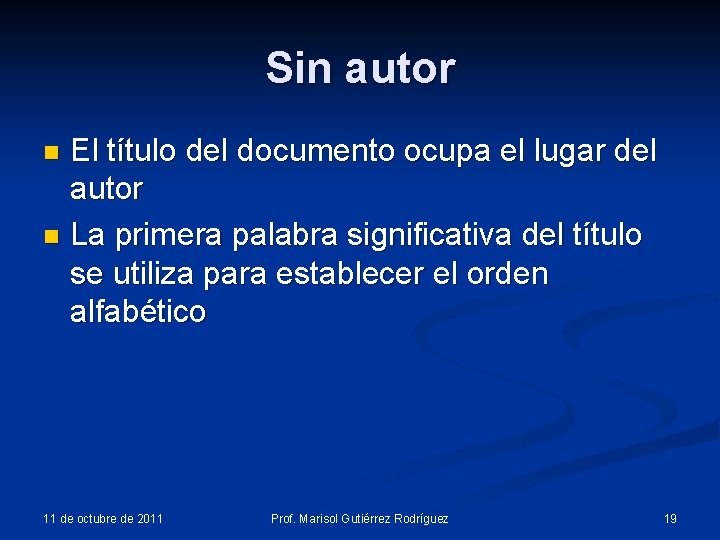 Sin autor El título del documento ocupa el lugar del autor n La primera Sin autor El título del documento ocupa el lugar del autor n La primera