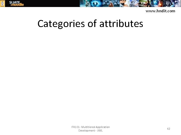 www. hndit. com Categories of attributes IT 4101 - Multitiered Application Development - XML