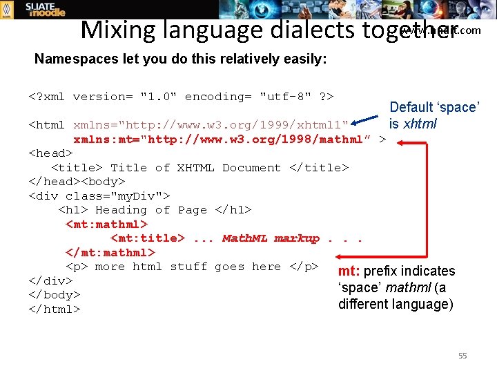 www. hndit. com Mixing language dialects together Namespaces let you do this relatively easily: