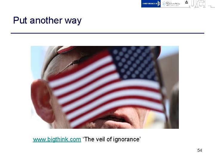 Put another way www. bigthink. com ‘The veil of ignorance’ 54 