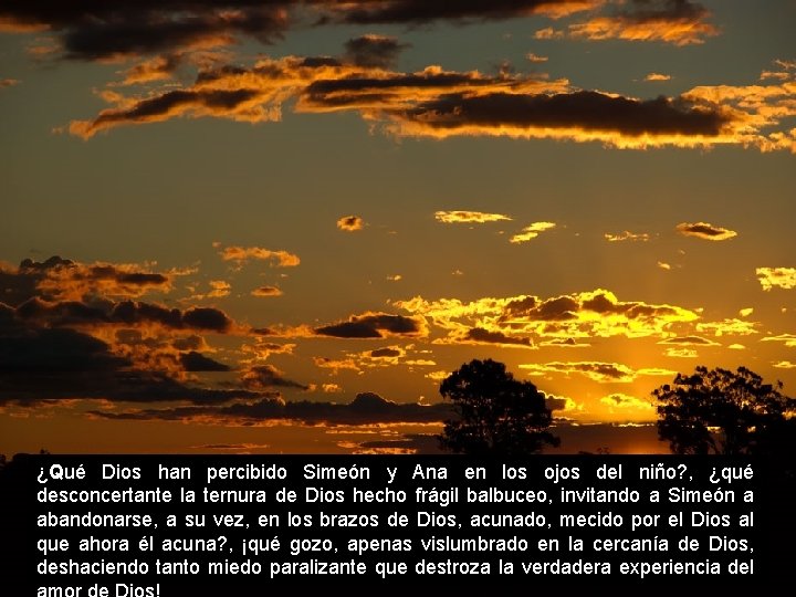 ¿Qué Dios han percibido Simeón y Ana en los ojos del niño? , ¿qué