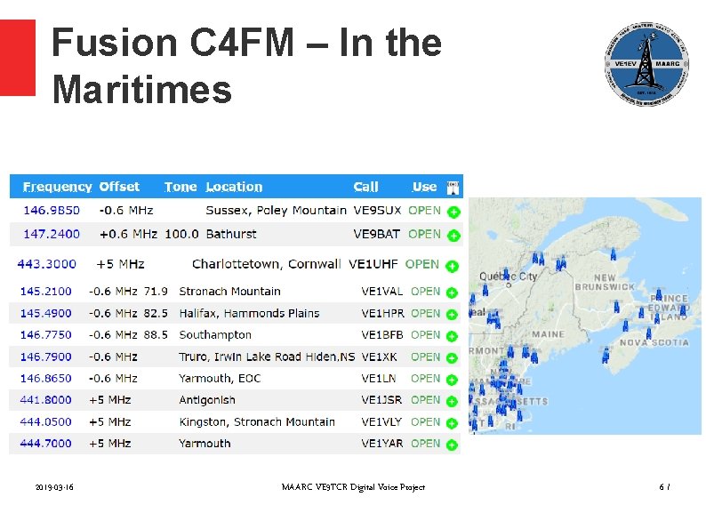 Fusion C 4 FM – In the Maritimes 2019 -03 -16 MAARC VE 9