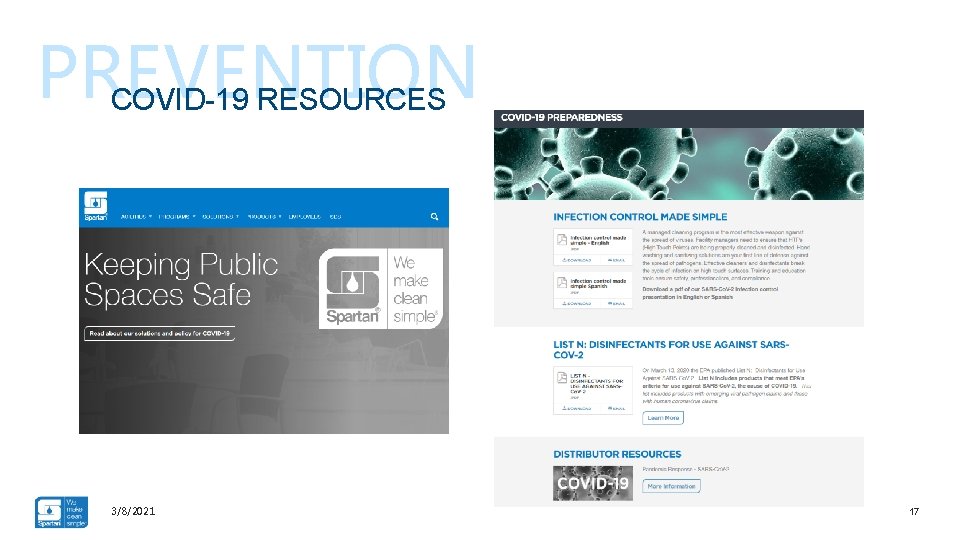 PREVENTION COVID-19 RESOURCES 3/8/2021 17 