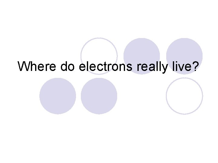 Where do electrons really live? 