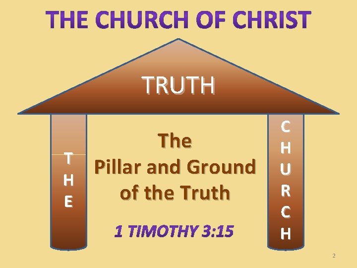 TRUTH The T Pillar and Ground H of the Truth E C H U