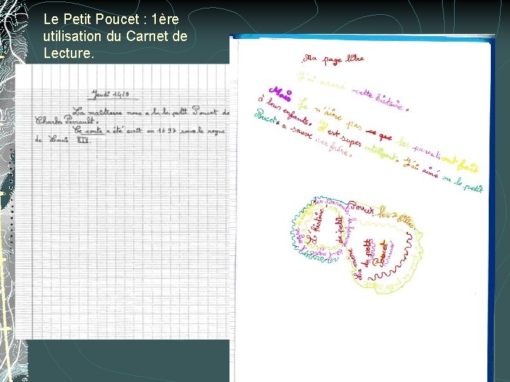 Le Petit Poucet : 1ère utilisation du Carnet de Lecture. Le Petit Poucet : 1ère utilisation du Carnet de Lecture.