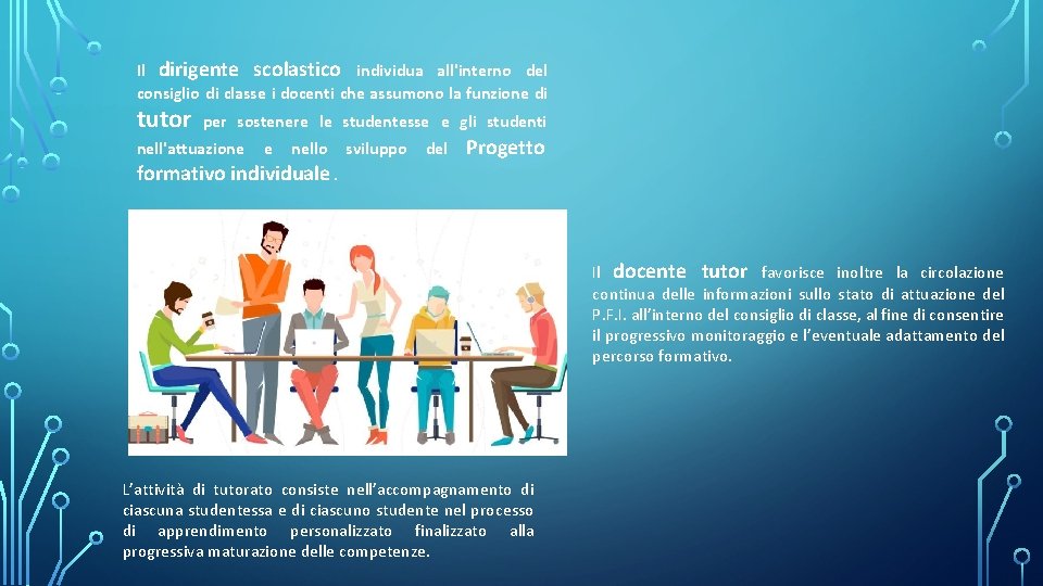 Il dirigente scolastico individua all'interno del consiglio di classe i docenti che assumono la