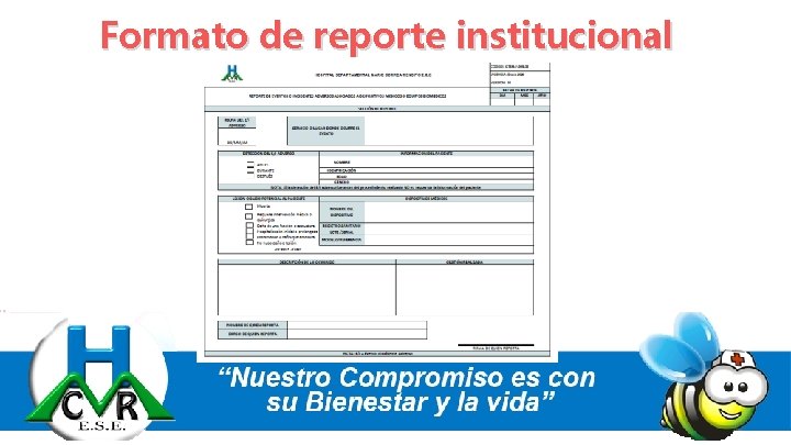 Formato de reporte institucional 