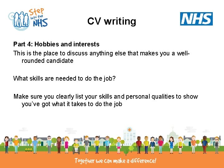 CV writing Part 4: Hobbies and interests This is the place to discuss anything CV writing Part 4: Hobbies and interests This is the place to discuss anything