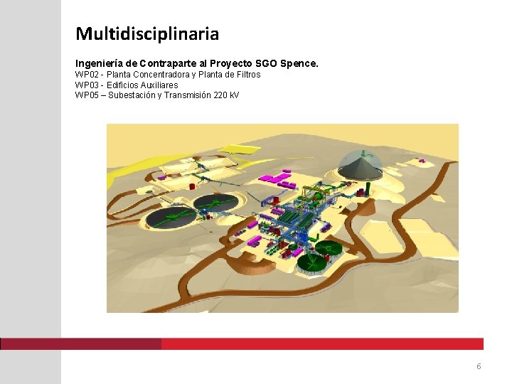 Multidisciplinaria Ingeniería de Contraparte al Proyecto SGO Spence. WP 02 - Planta Concentradora y