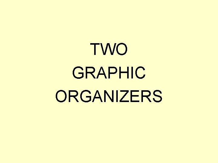 TWO GRAPHIC ORGANIZERS 