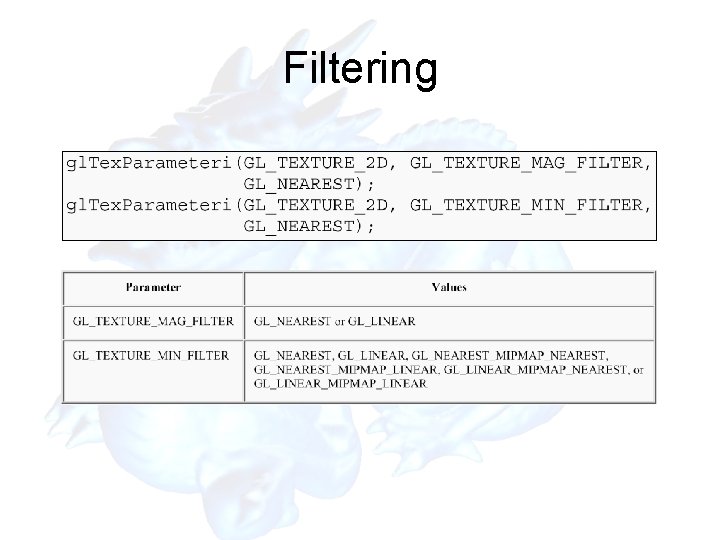 Filtering Filtering