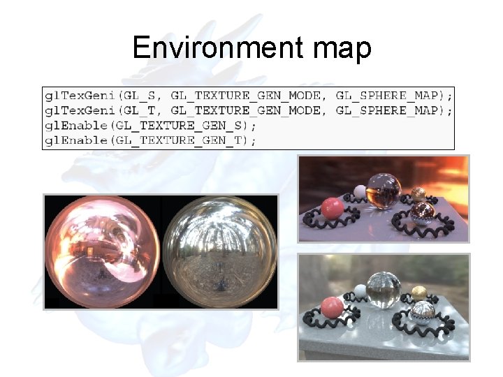 Environment map Environment map