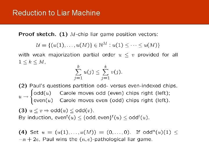 Reduction to Liar Machine 