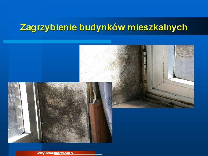 Zagrzybienie budynków mieszkalnych Jerzy. Sowa@is. pw. edu. pl Zagrzybienie budynków mieszkalnych Jerzy. Sowa@is. pw. edu. pl