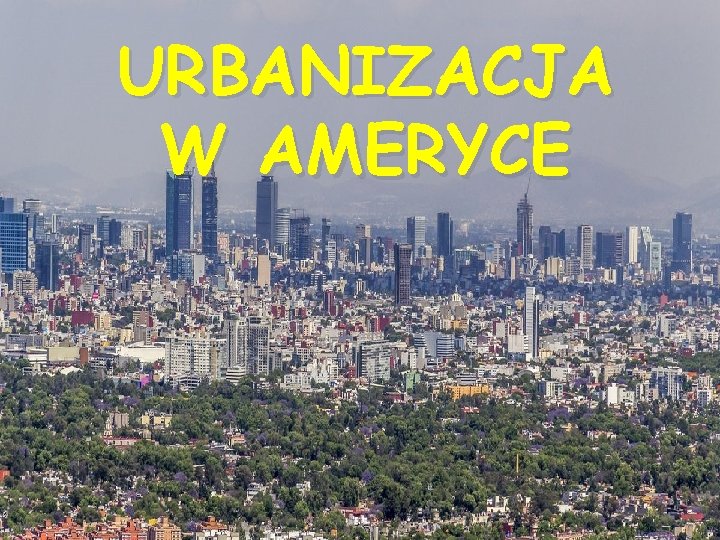 URBANIZACJA W AMERYCE 