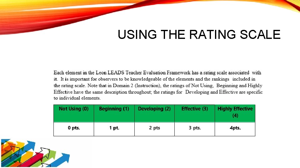 USING THE RATING SCALE 