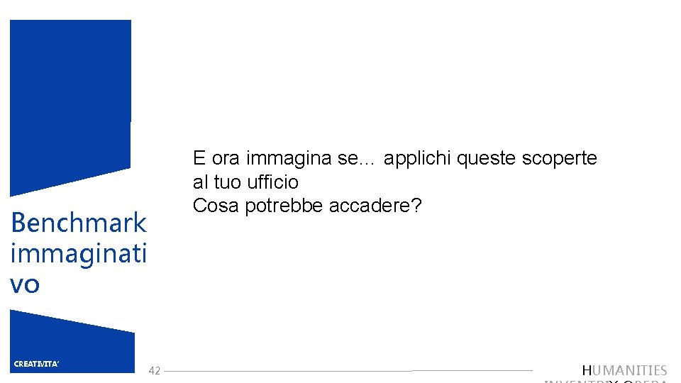 E ora immagina se… applichi queste scoperte al tuo ufficio Cosa potrebbe accadere? Benchmark