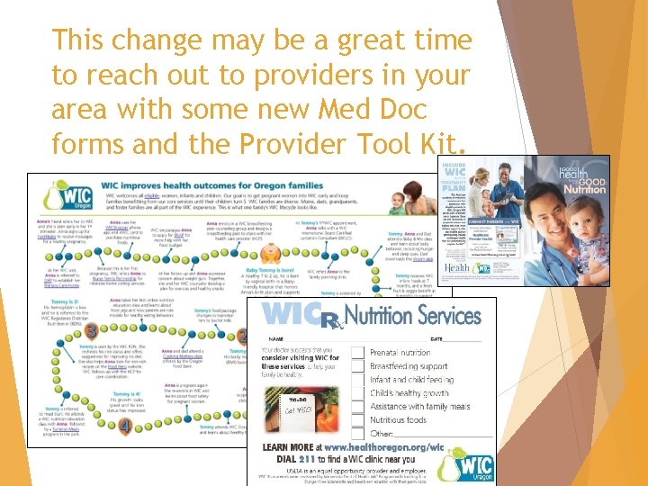 This change may be a great time to reach out to providers in your