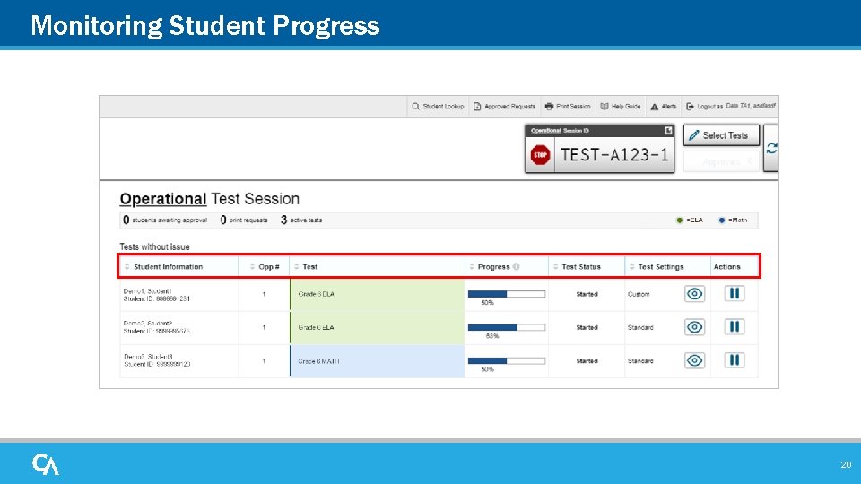 Monitoring Student Progress 20 Monitoring Student Progress 20