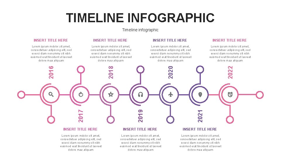 TIMELINE INFOGRAPHIC Timeline infographic INSERT TITLE HERE Lorem ipsum mdolor sit amet, consectetuer adipiscng