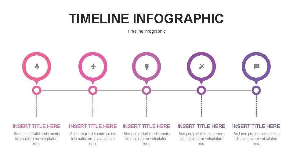 TIMELINE INFOGRAPHIC Timeline infographic INSERT TITLE HERE INSERT TITLE HERE Sed perspiciatis unde omnis