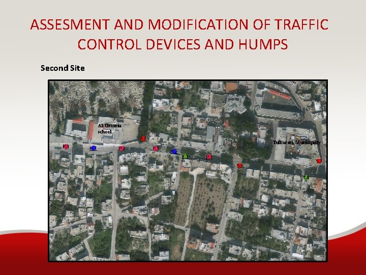 ASSESMENT AND MODIFICATION OF TRAFFIC CONTROL DEVICES AND HUMPS Second Site Al-Omaria school Tulkarem