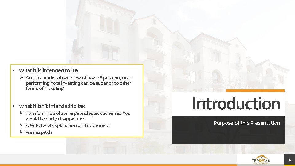 • What it is intended to be: Ø An informational overview of how • What it is intended to be: Ø An informational overview of how