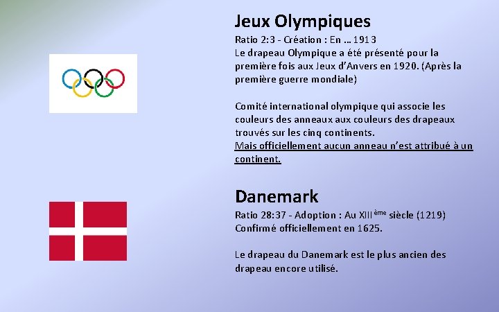 Jeux Olympiques Ratio 2: 3 - Création : En … 1913 Le drapeau Olympique