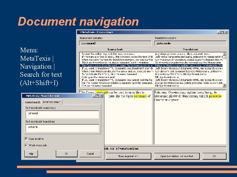 Document navigation Menu: Meta. Texis | Navigation | Search for text (Alt+Shift+I) 