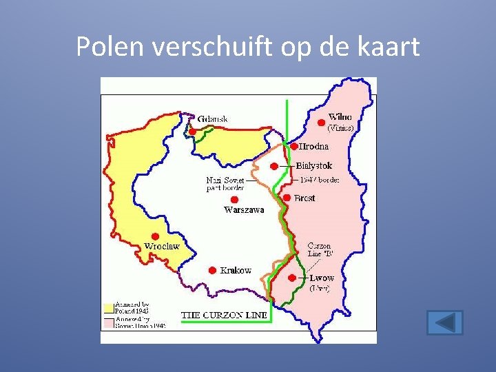 Polen verschuift op de kaart 