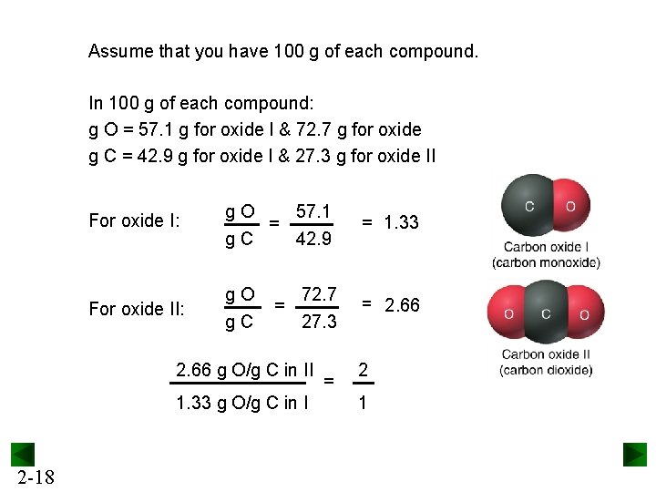 Assume that you have 100 g of each compound. In 100 g of each