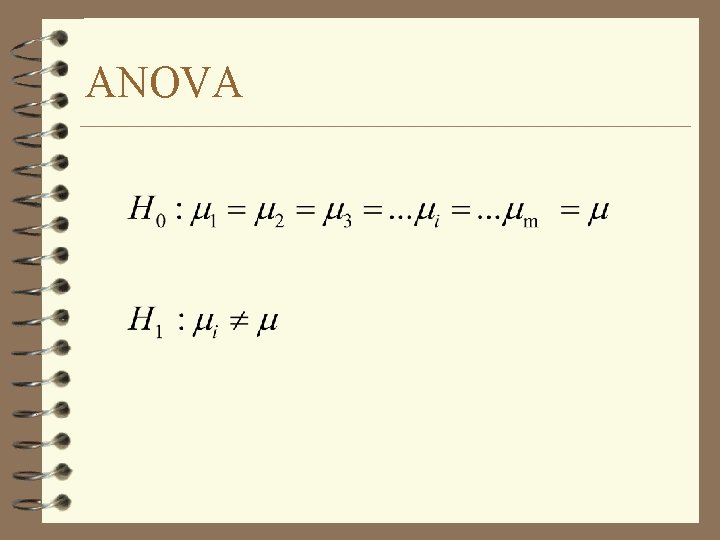 ANOVA 