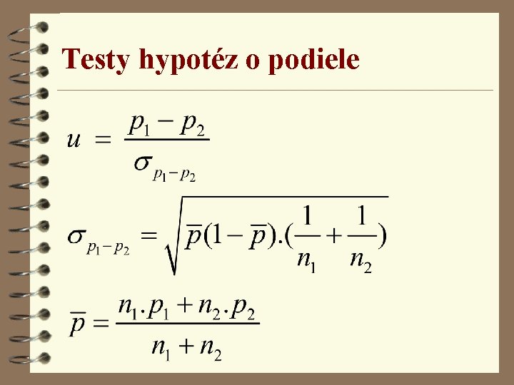 Testy hypotéz o podiele 