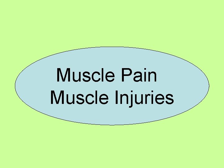 Muscle Pain Muscle Injuries 