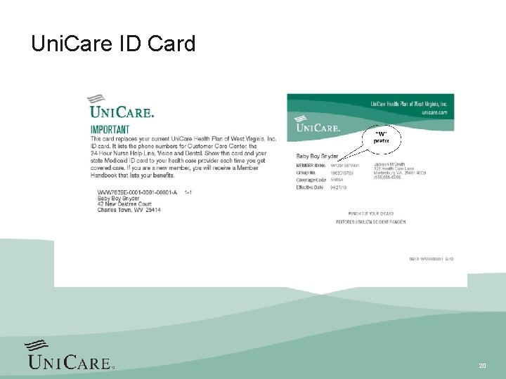 Uni. Care ID Card 20 