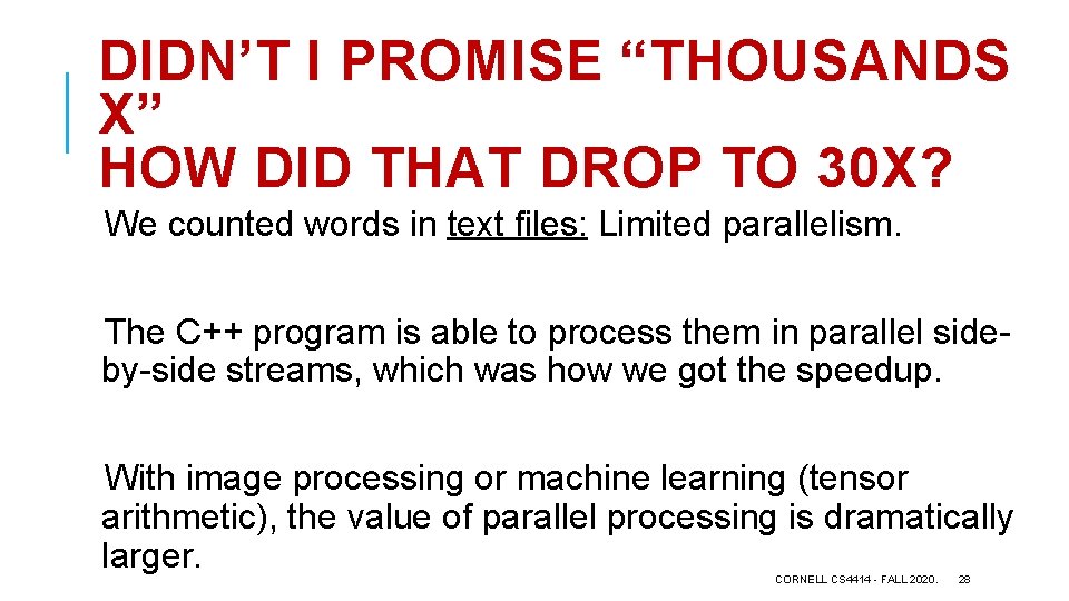 DIDN’T I PROMISE “THOUSANDS X” HOW DID THAT DROP TO 30 X? We counted